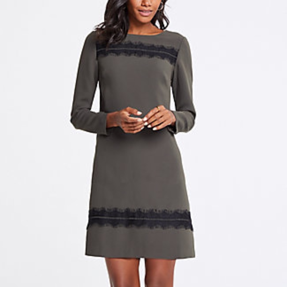 Lace Trim Shift Dress